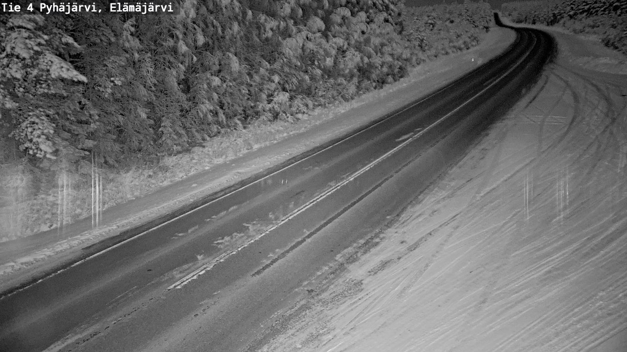 Weather Camera Image Road 4 Pyhäjärvi, Elämäjärvi, Pyhäjärvi, Pohjois-Pohjanmaa