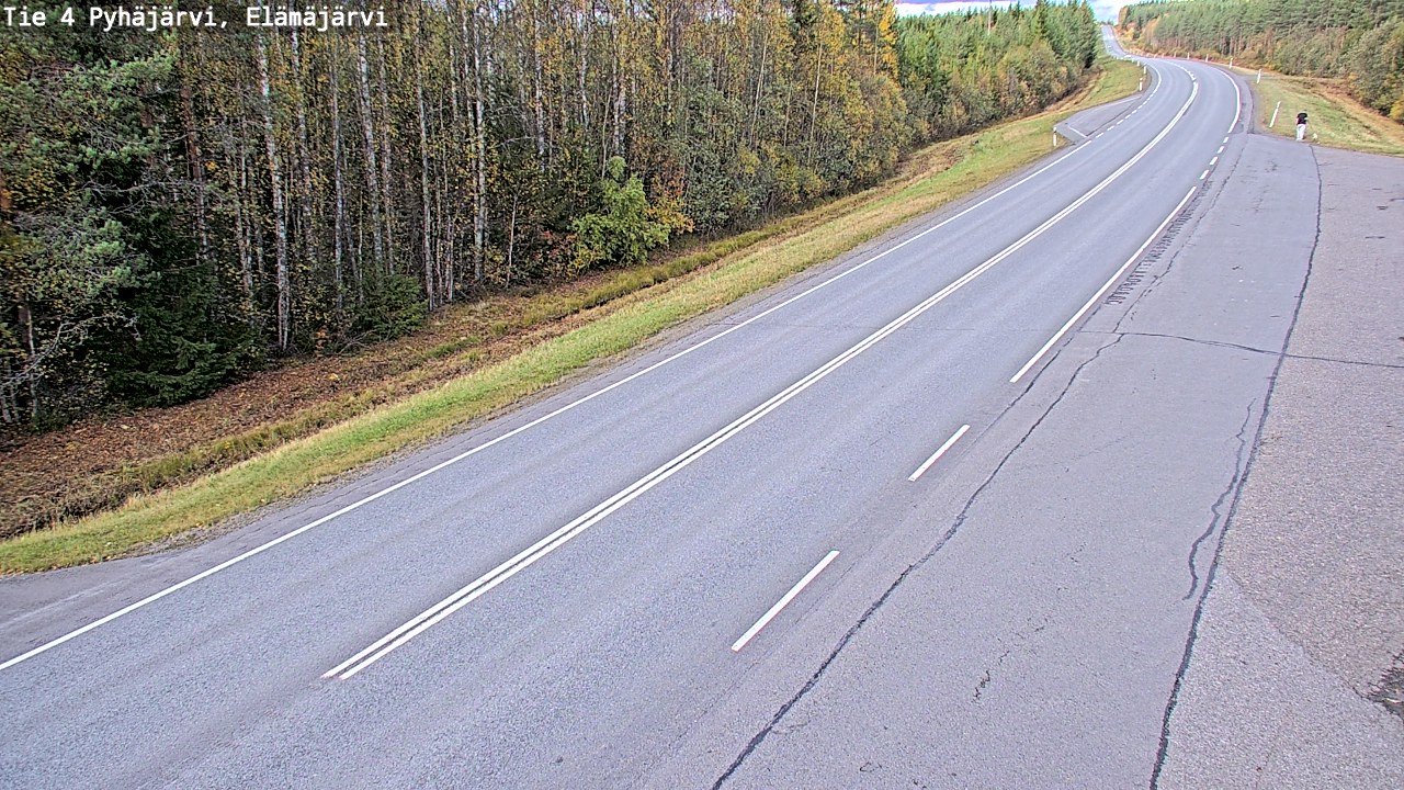 Weather Camera Image Väg 4 Pyhäjärvi, Elämäjärvi, Pyhäjärvi, Pohjois-Pohjanmaa