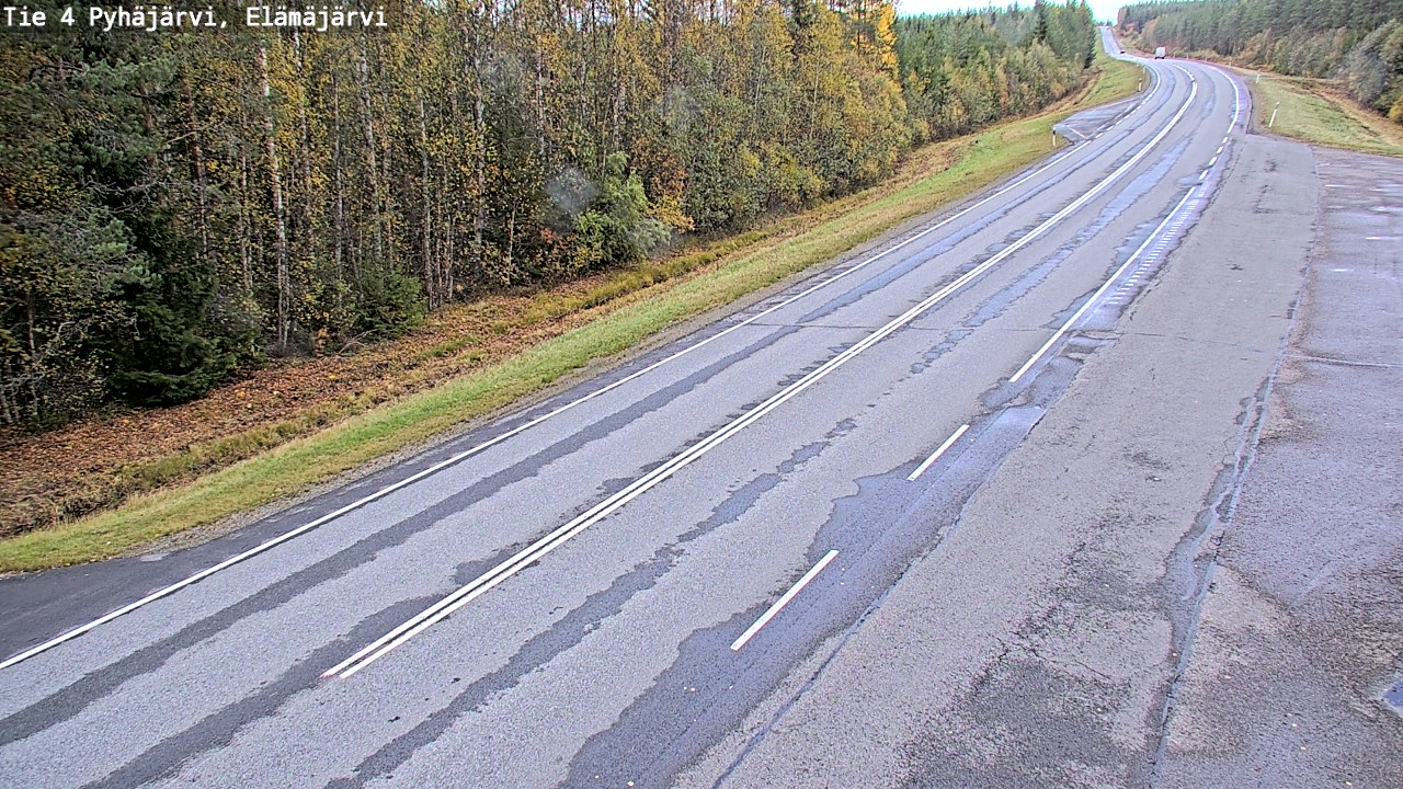 Weather Camera Image Road 4 Pyhäjärvi, Elämäjärvi, Pyhäjärvi, Pohjois-Pohjanmaa