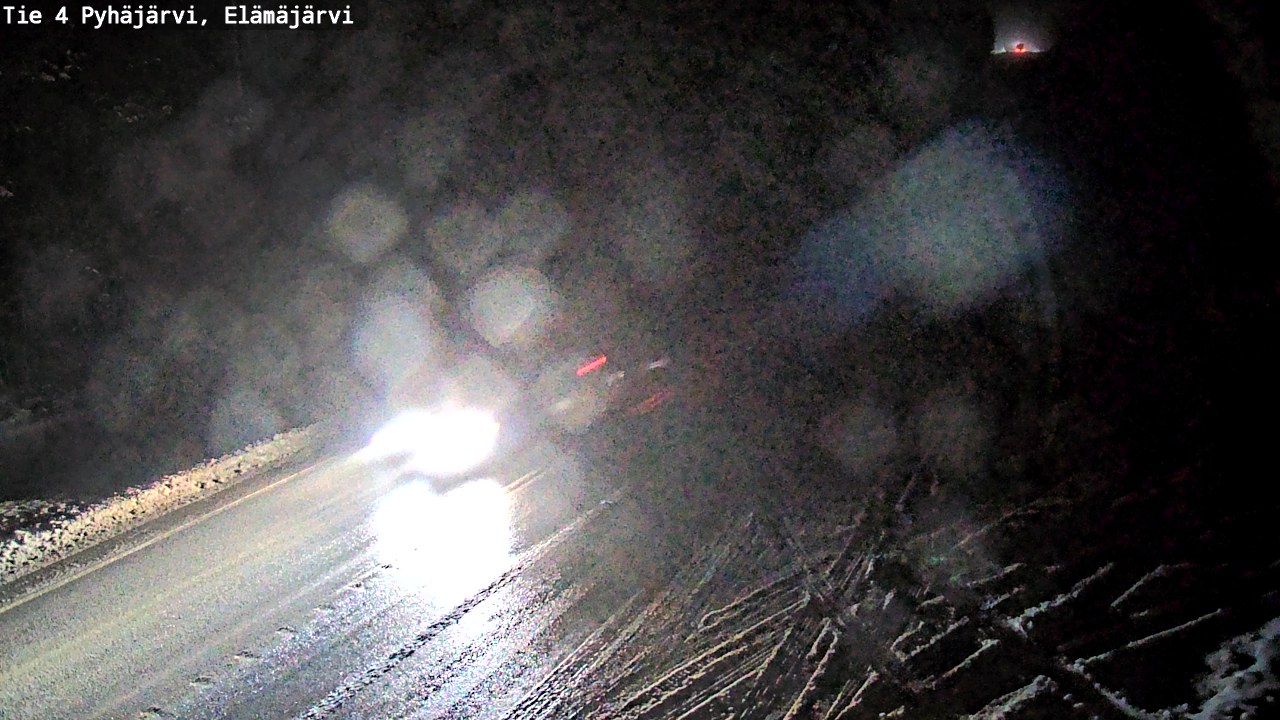 Weather Camera Image Väg 4 Pyhäjärvi, Elämäjärvi, Pyhäjärvi, Pohjois-Pohjanmaa