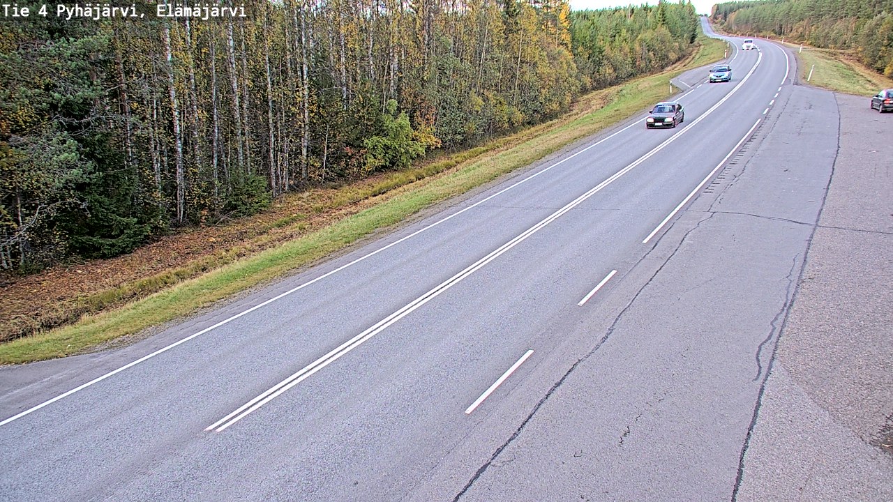 Weather Camera Image Väg 4 Pyhäjärvi, Elämäjärvi, Pyhäjärvi, Pohjois-Pohjanmaa