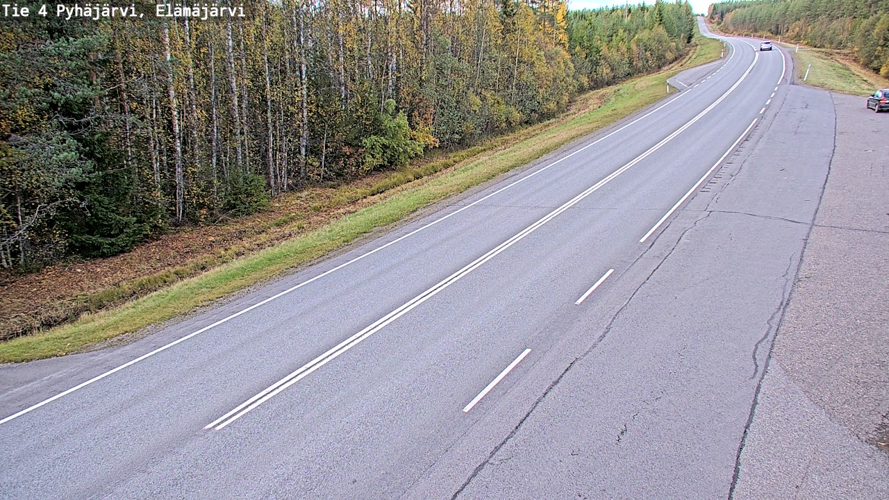 Weather Camera Image Väg 4 Pyhäjärvi, Elämäjärvi, Pyhäjärvi, Pohjois-Pohjanmaa