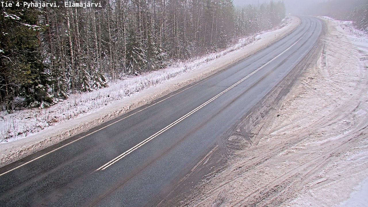 Weather Camera Image Väg 4 Pyhäjärvi, Elämäjärvi, Pyhäjärvi, Pohjois-Pohjanmaa
