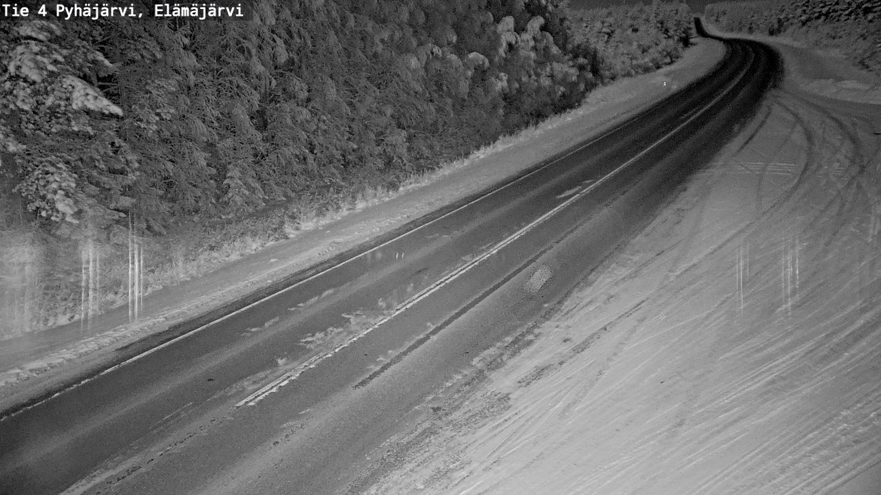 Weather Camera Image Road 4 Pyhäjärvi, Elämäjärvi, Pyhäjärvi, Pohjois-Pohjanmaa