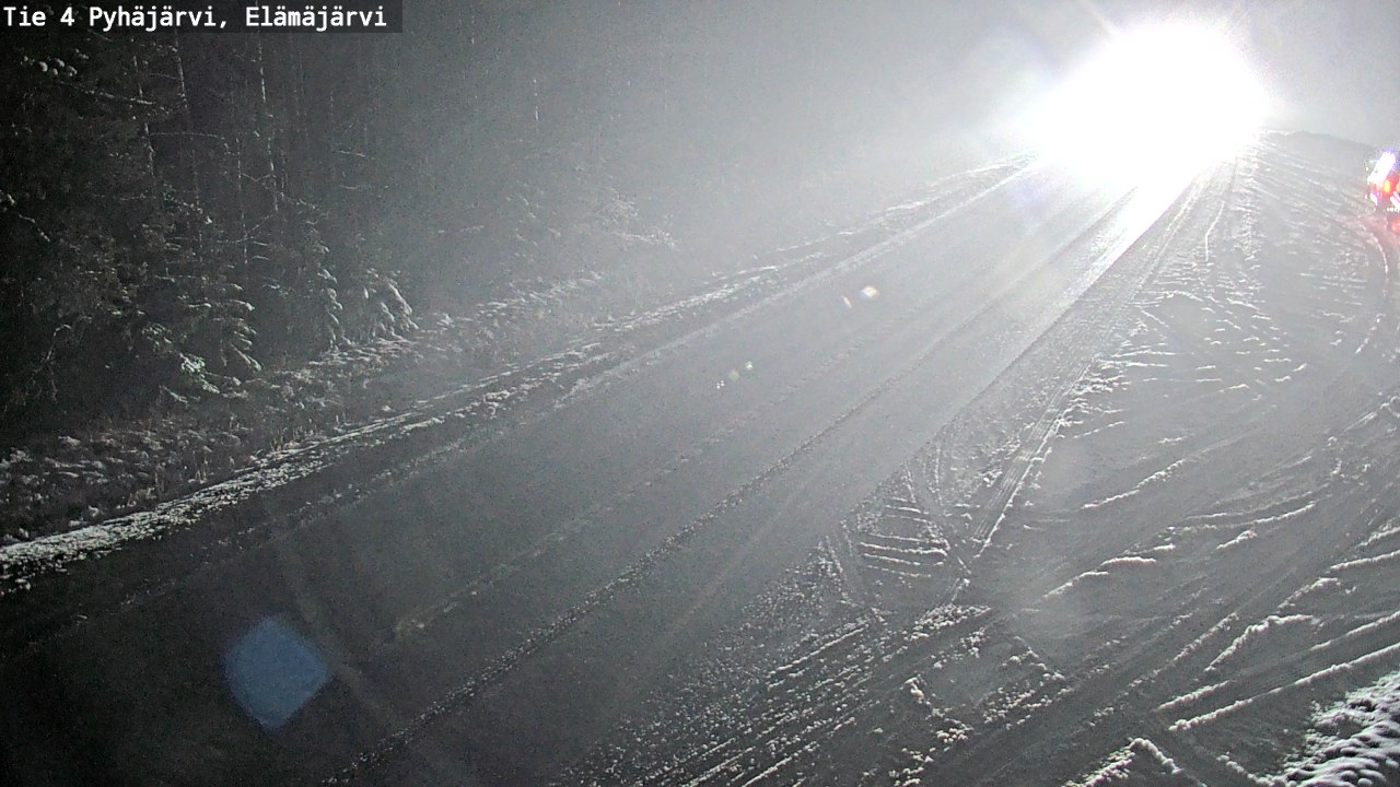 Weather Camera Image Väg 4 Pyhäjärvi, Elämäjärvi, Pyhäjärvi, Pohjois-Pohjanmaa