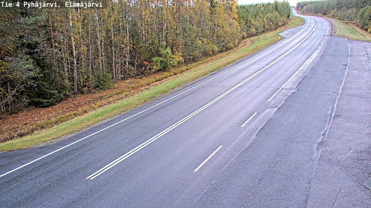 Weather Camera Image Road 4 Pyhäjärvi, Elämäjärvi, Pyhäjärvi, Pohjois-Pohjanmaa