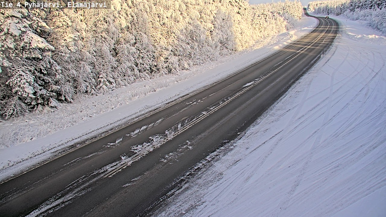 Weather Camera Image Road 4 Pyhäjärvi, Elämäjärvi, Pyhäjärvi, Pohjois-Pohjanmaa