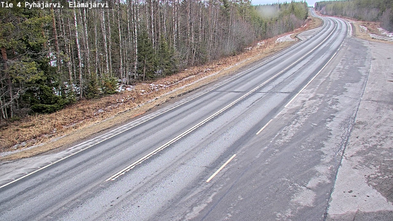 Weather Camera Image Väg 4 Pyhäjärvi, Elämäjärvi, Pyhäjärvi, Pohjois-Pohjanmaa