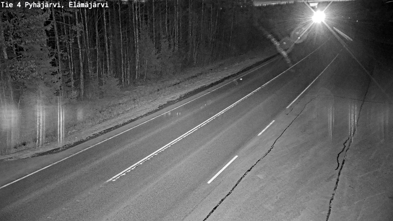 Weather Camera Image Road 4 Pyhäjärvi, Elämäjärvi, Pyhäjärvi, Pohjois-Pohjanmaa