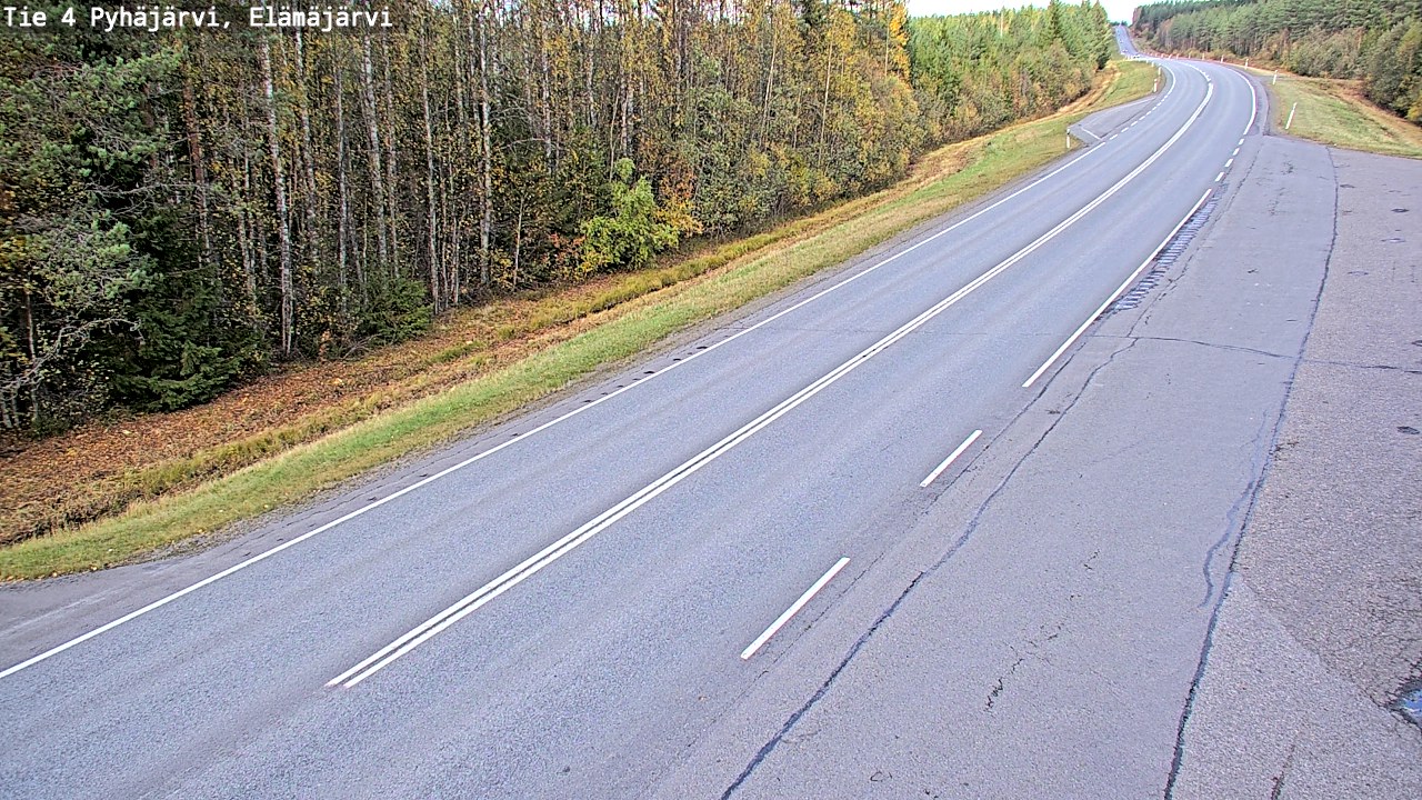 Weather Camera Image Väg 4 Pyhäjärvi, Elämäjärvi, Pyhäjärvi, Pohjois-Pohjanmaa