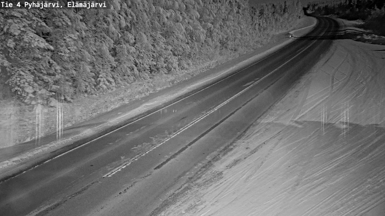 Weather Camera Image Road 4 Pyhäjärvi, Elämäjärvi, Pyhäjärvi, Pohjois-Pohjanmaa