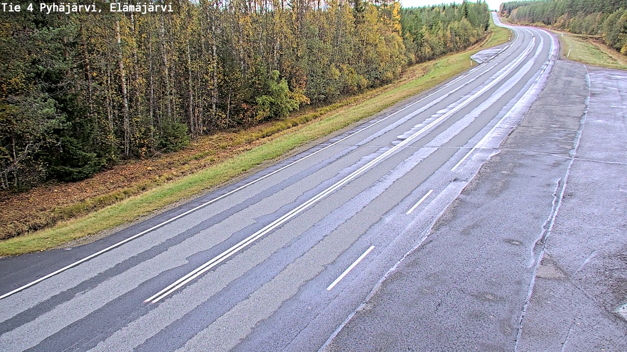 Weather Camera Image Road 4 Pyhäjärvi, Elämäjärvi, Pyhäjärvi, Pohjois-Pohjanmaa