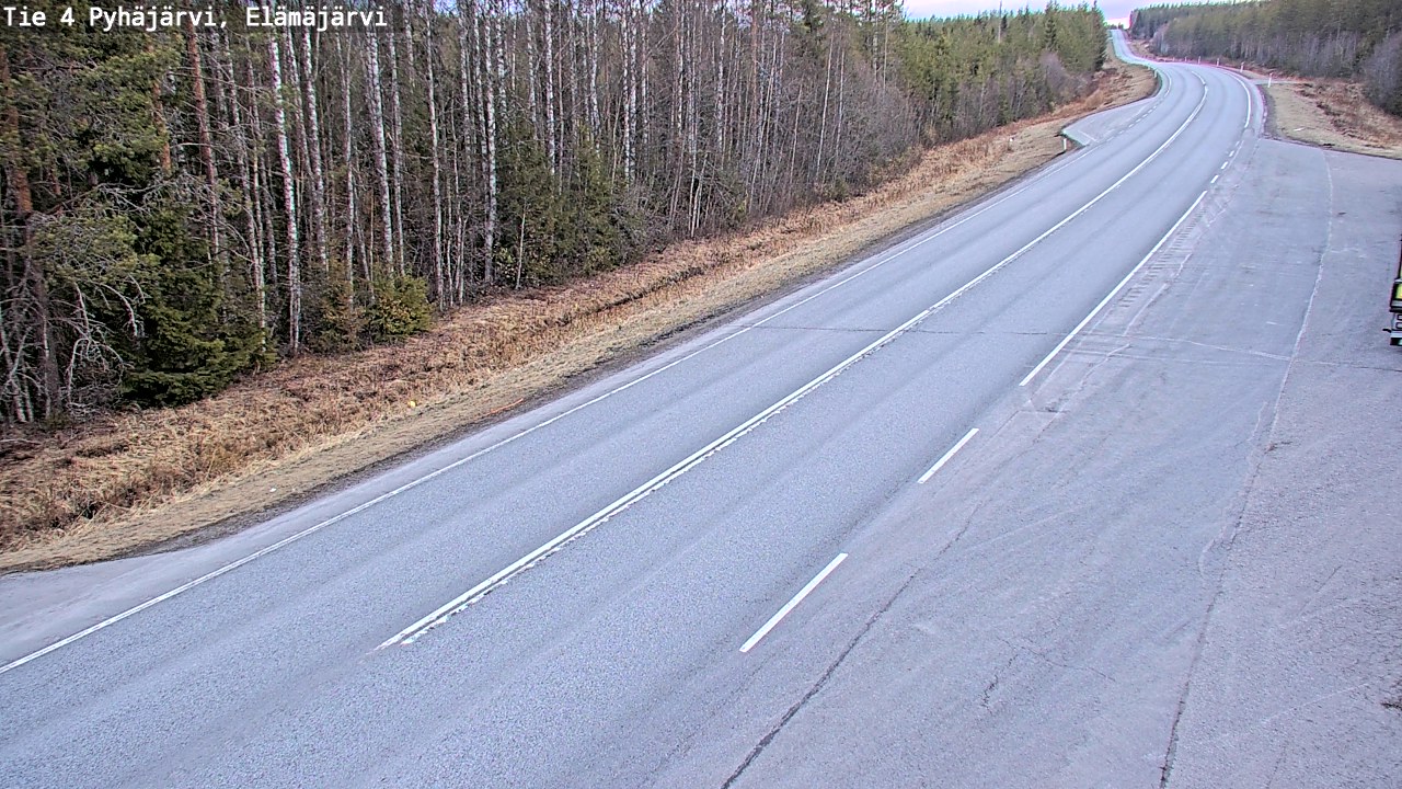 Weather Camera Image Road 4 Pyhäjärvi, Elämäjärvi, Pyhäjärvi, Pohjois-Pohjanmaa