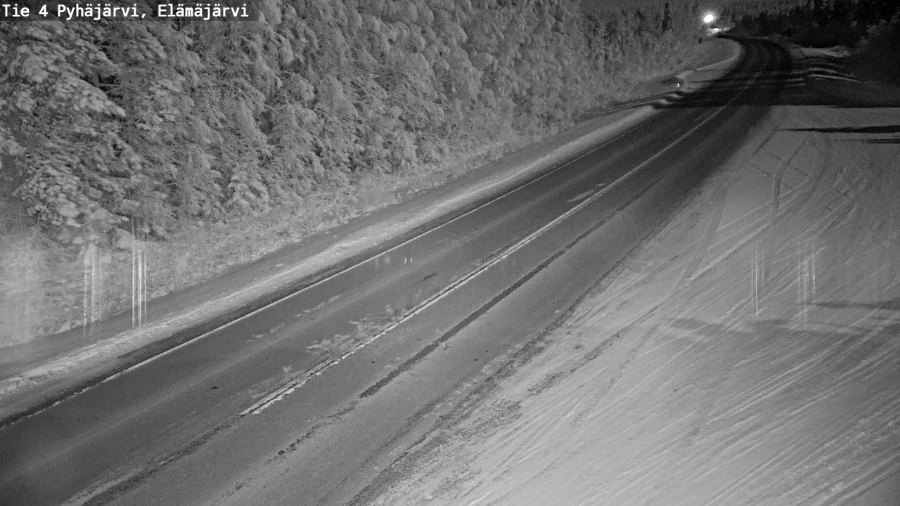 Weather Camera Image Road 4 Pyhäjärvi, Elämäjärvi, Pyhäjärvi, Pohjois-Pohjanmaa