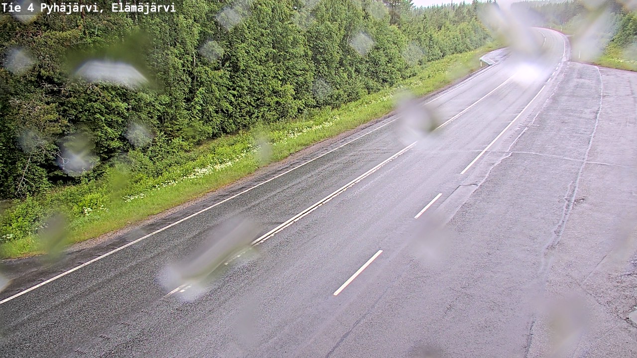 Weather Camera Image Väg 4 Pyhäjärvi, Elämäjärvi, Pyhäjärvi, Pohjois-Pohjanmaa