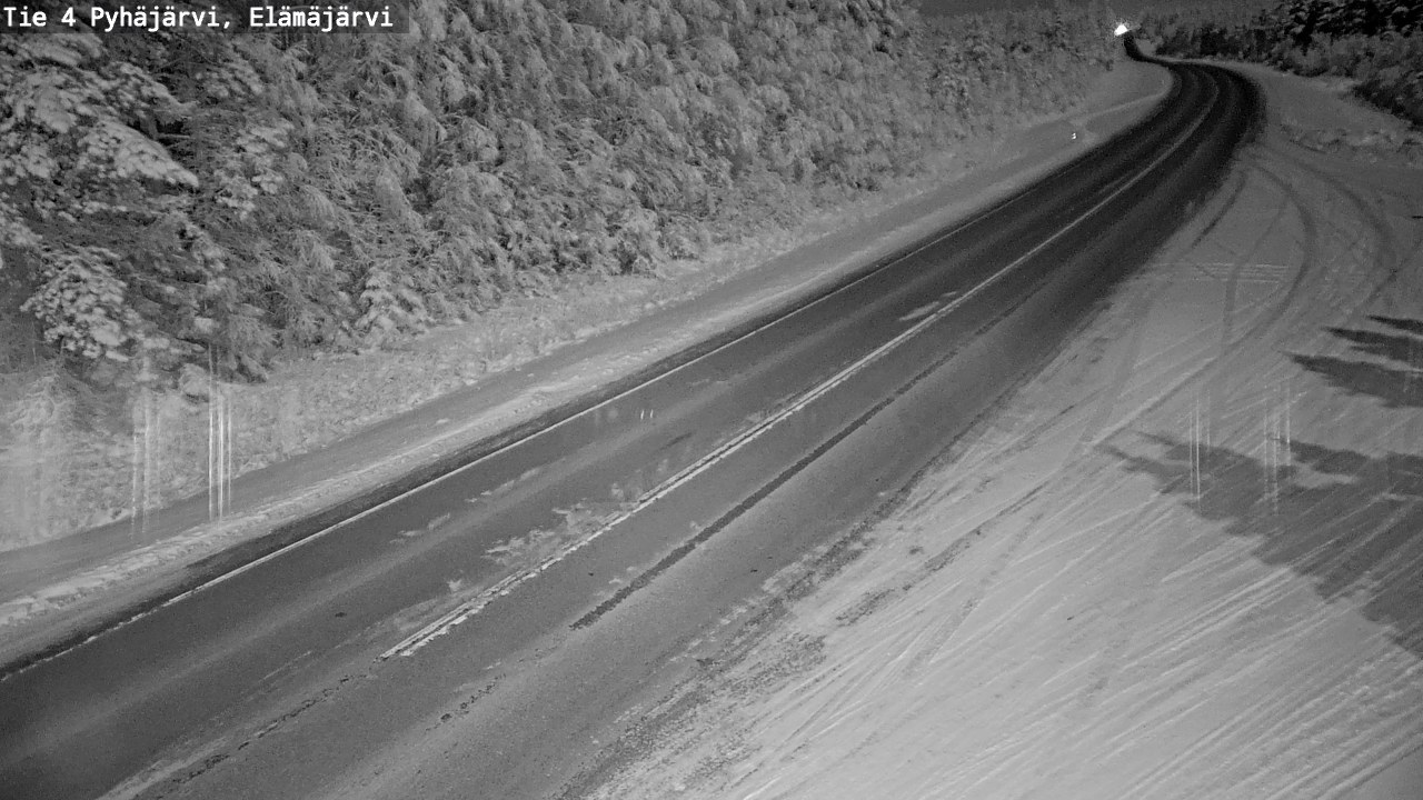 Weather Camera Image Road 4 Pyhäjärvi, Elämäjärvi, Pyhäjärvi, Pohjois-Pohjanmaa