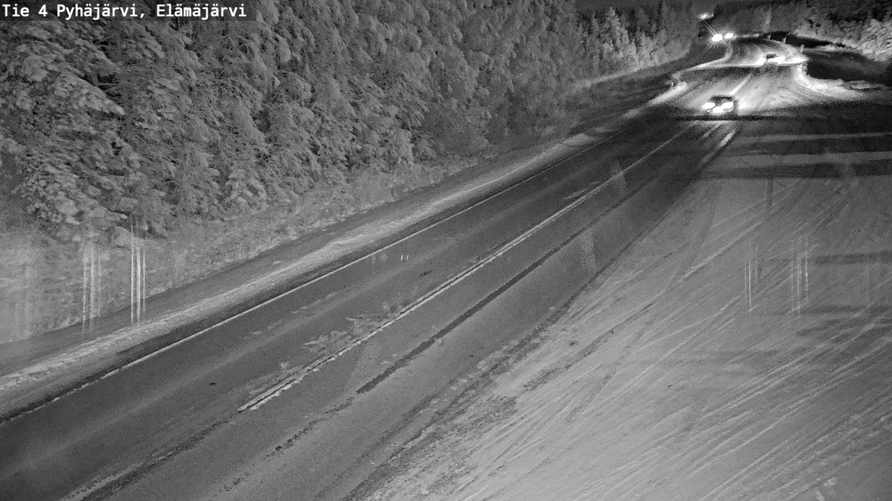 Weather Camera Image Road 4 Pyhäjärvi, Elämäjärvi, Pyhäjärvi, Pohjois-Pohjanmaa