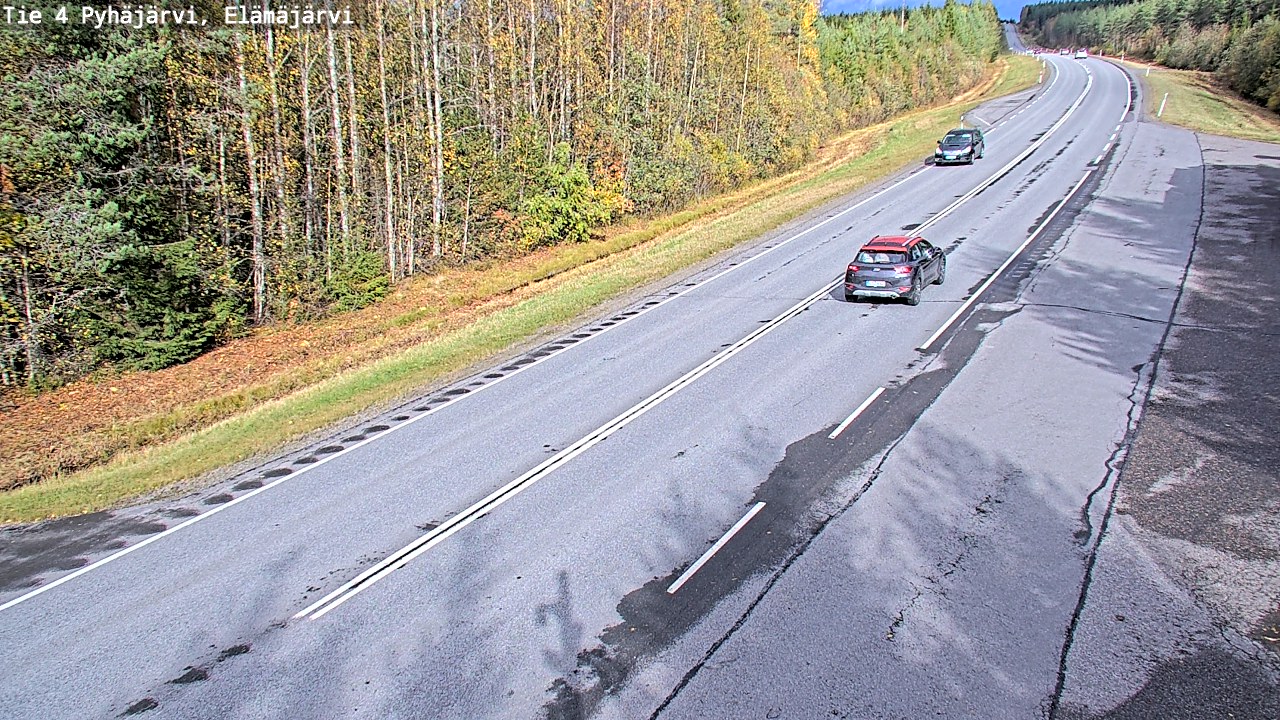 Weather Camera Image Road 4 Pyhäjärvi, Elämäjärvi, Pyhäjärvi, Pohjois-Pohjanmaa