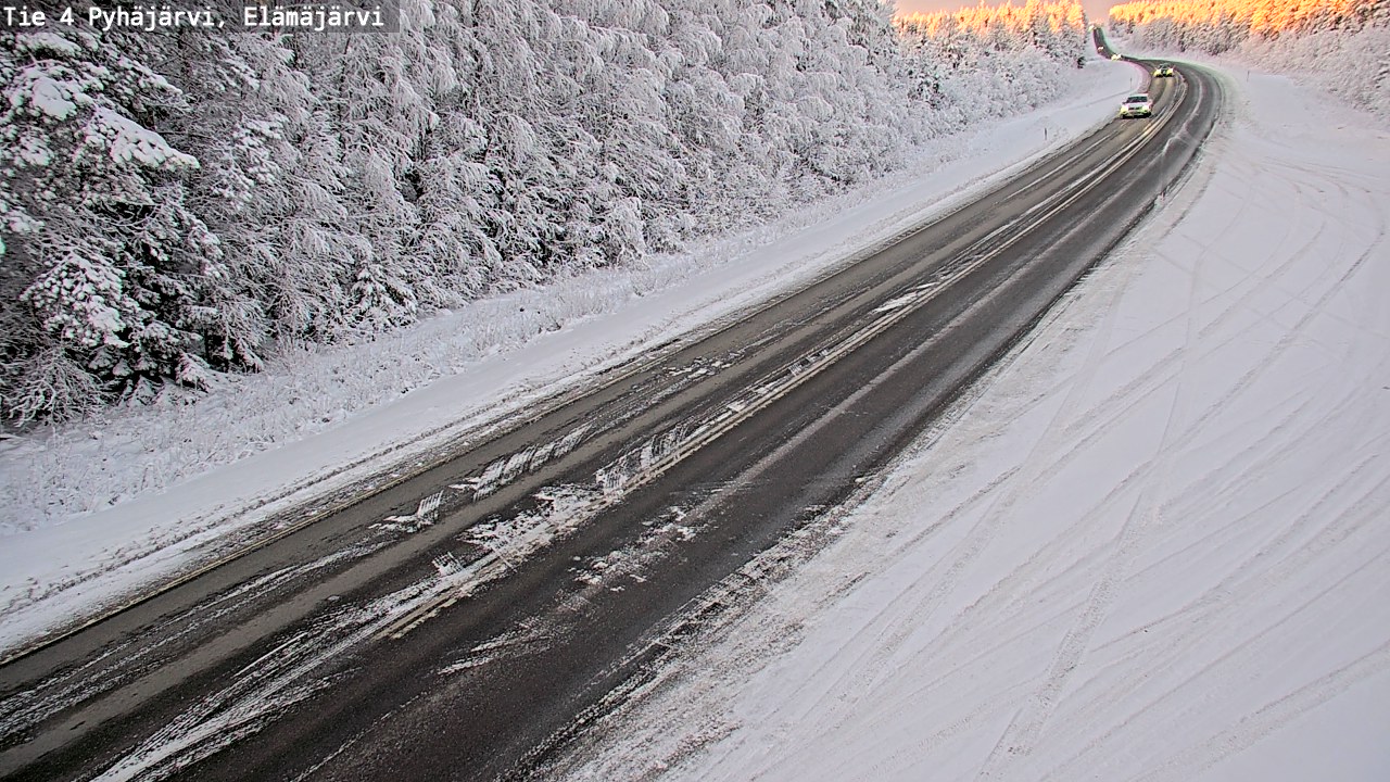 Weather Camera Image Väg 4 Pyhäjärvi, Elämäjärvi, Pyhäjärvi, Pohjois-Pohjanmaa