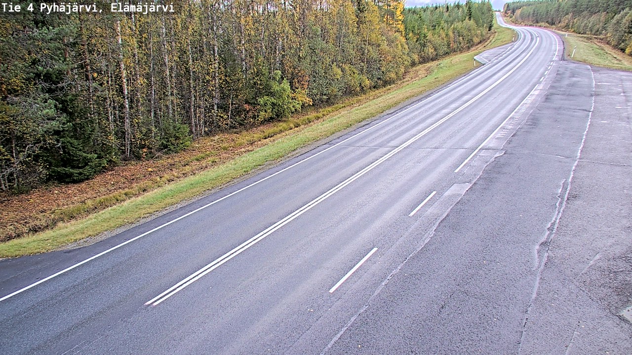 Weather Camera Image Road 4 Pyhäjärvi, Elämäjärvi, Pyhäjärvi, Pohjois-Pohjanmaa