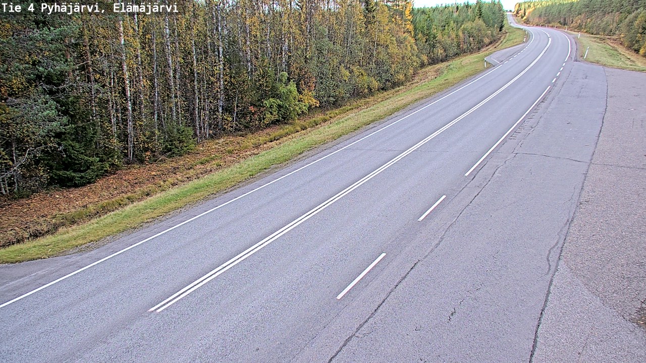 Weather Camera Image Väg 4 Pyhäjärvi, Elämäjärvi, Pyhäjärvi, Pohjois-Pohjanmaa