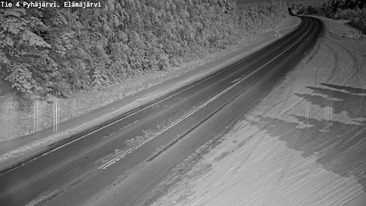 Weather Camera Image Road 4 Pyhäjärvi, Elämäjärvi, Pyhäjärvi, Pohjois-Pohjanmaa