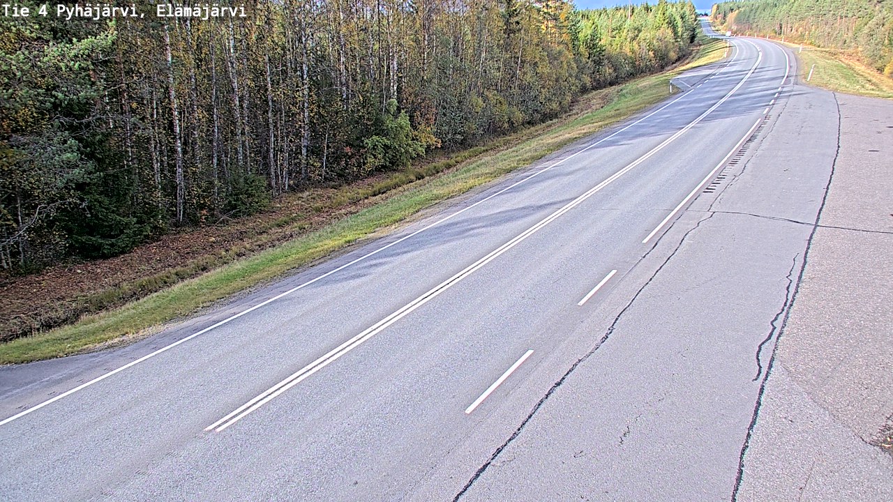 Weather Camera Image Väg 4 Pyhäjärvi, Elämäjärvi, Pyhäjärvi, Pohjois-Pohjanmaa