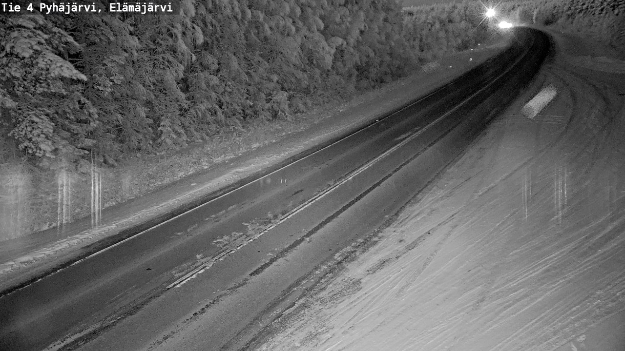 Weather Camera Image Road 4 Pyhäjärvi, Elämäjärvi, Pyhäjärvi, Pohjois-Pohjanmaa