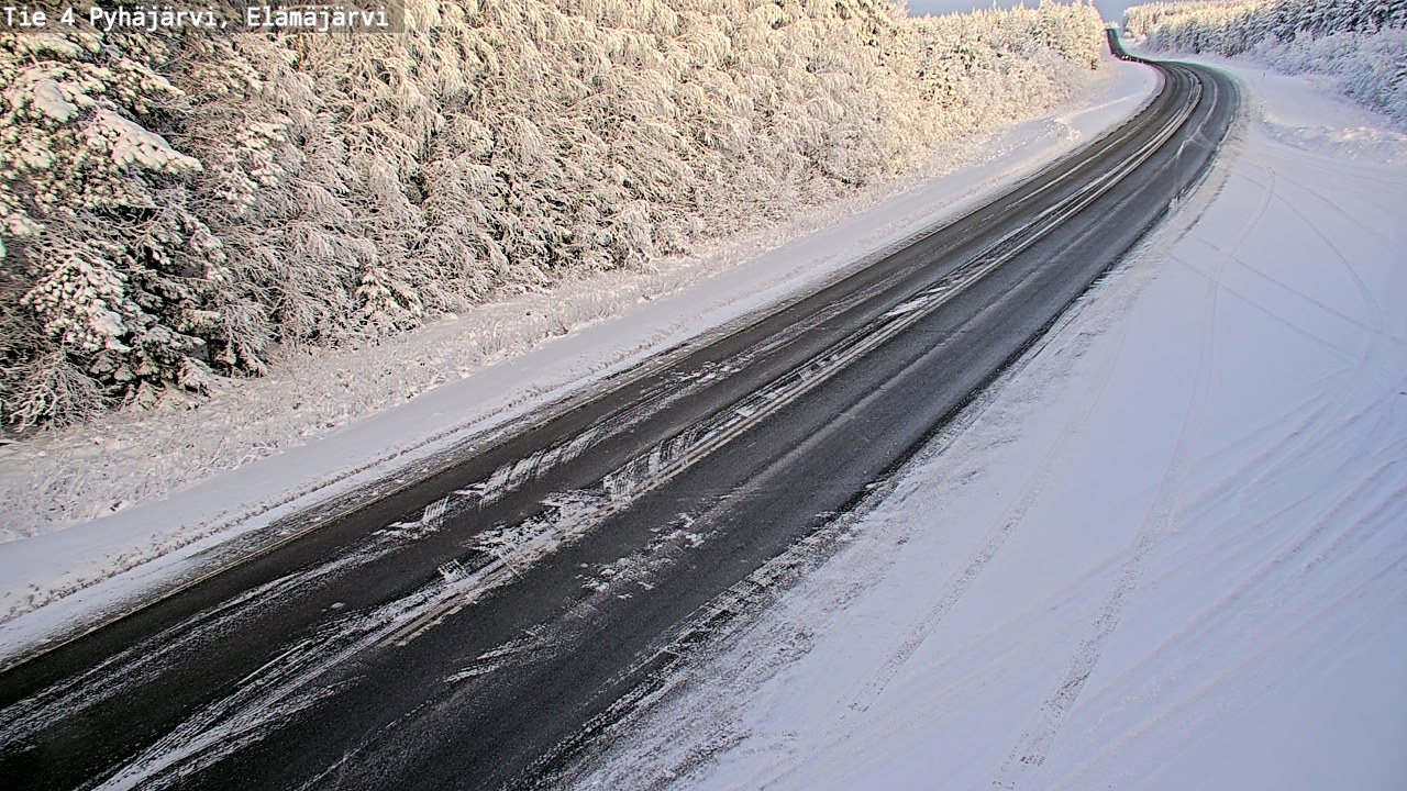 Weather Camera Image Väg 4 Pyhäjärvi, Elämäjärvi, Pyhäjärvi, Pohjois-Pohjanmaa