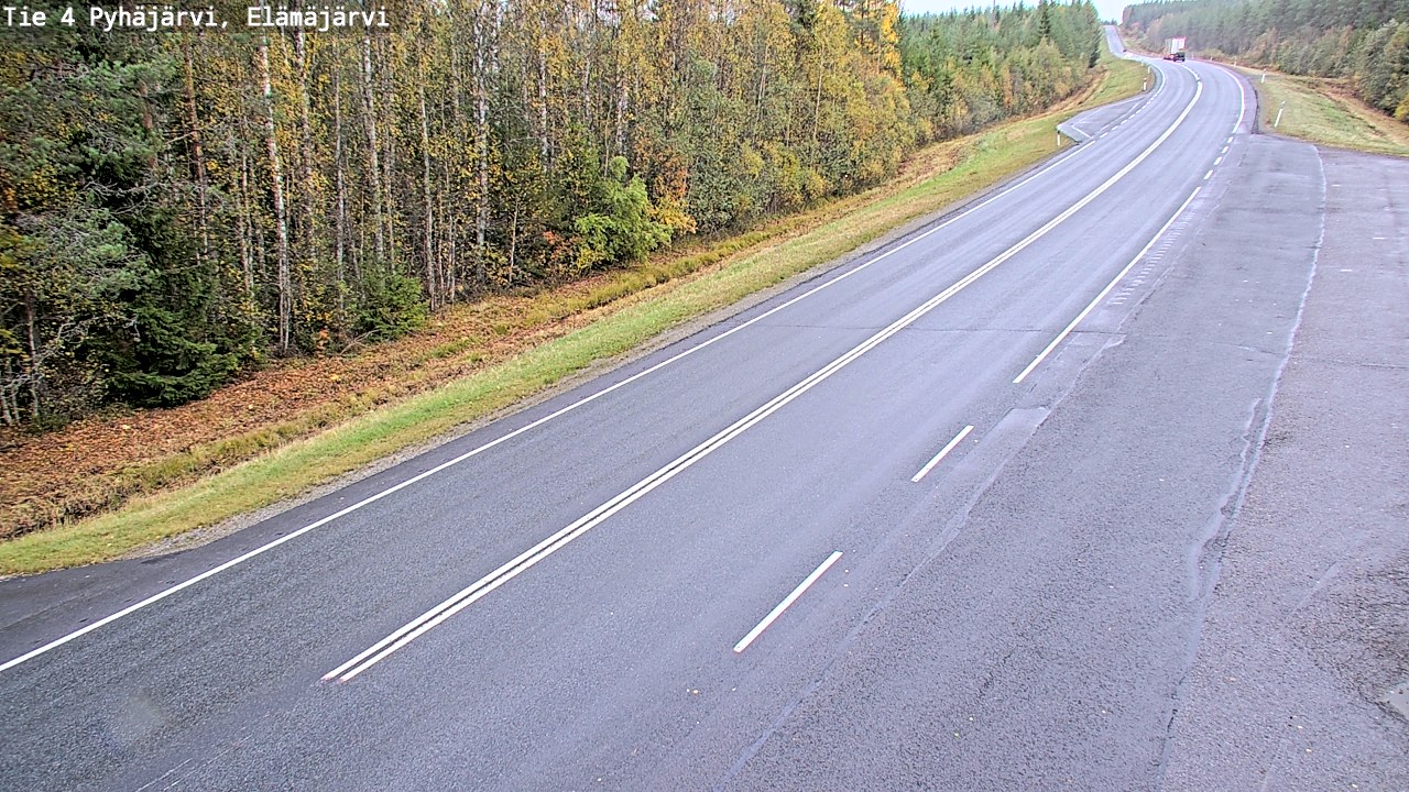 Weather Camera Image Road 4 Pyhäjärvi, Elämäjärvi, Pyhäjärvi, Pohjois-Pohjanmaa