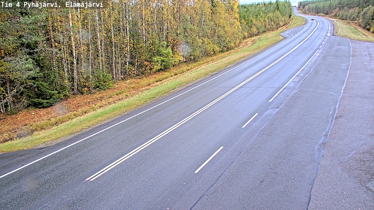 Weather Camera Image Road 4 Pyhäjärvi, Elämäjärvi, Pyhäjärvi, Pohjois-Pohjanmaa