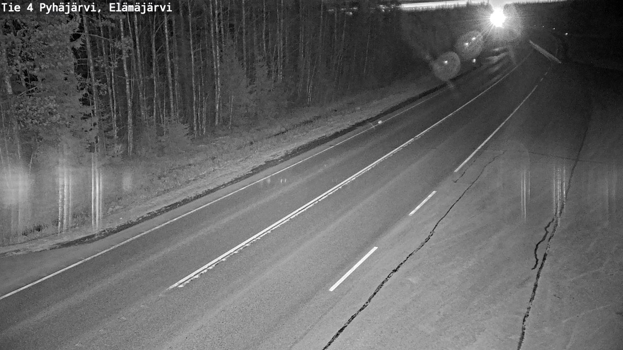 Weather Camera Image Road 4 Pyhäjärvi, Elämäjärvi, Pyhäjärvi, Pohjois-Pohjanmaa