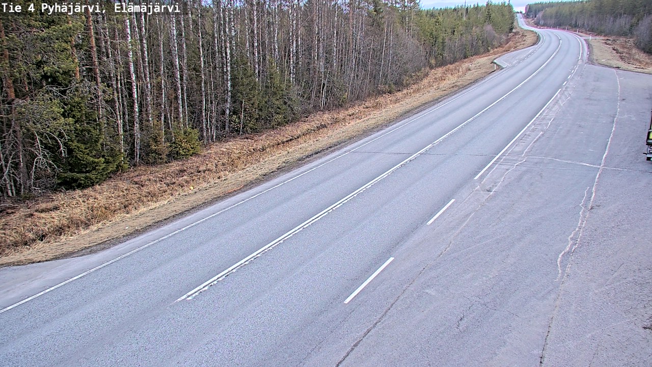 Weather Camera Image Road 4 Pyhäjärvi, Elämäjärvi, Pyhäjärvi, Pohjois-Pohjanmaa