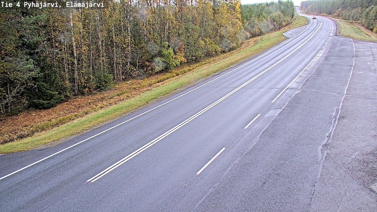 Weather Camera Image Road 4 Pyhäjärvi, Elämäjärvi, Pyhäjärvi, Pohjois-Pohjanmaa