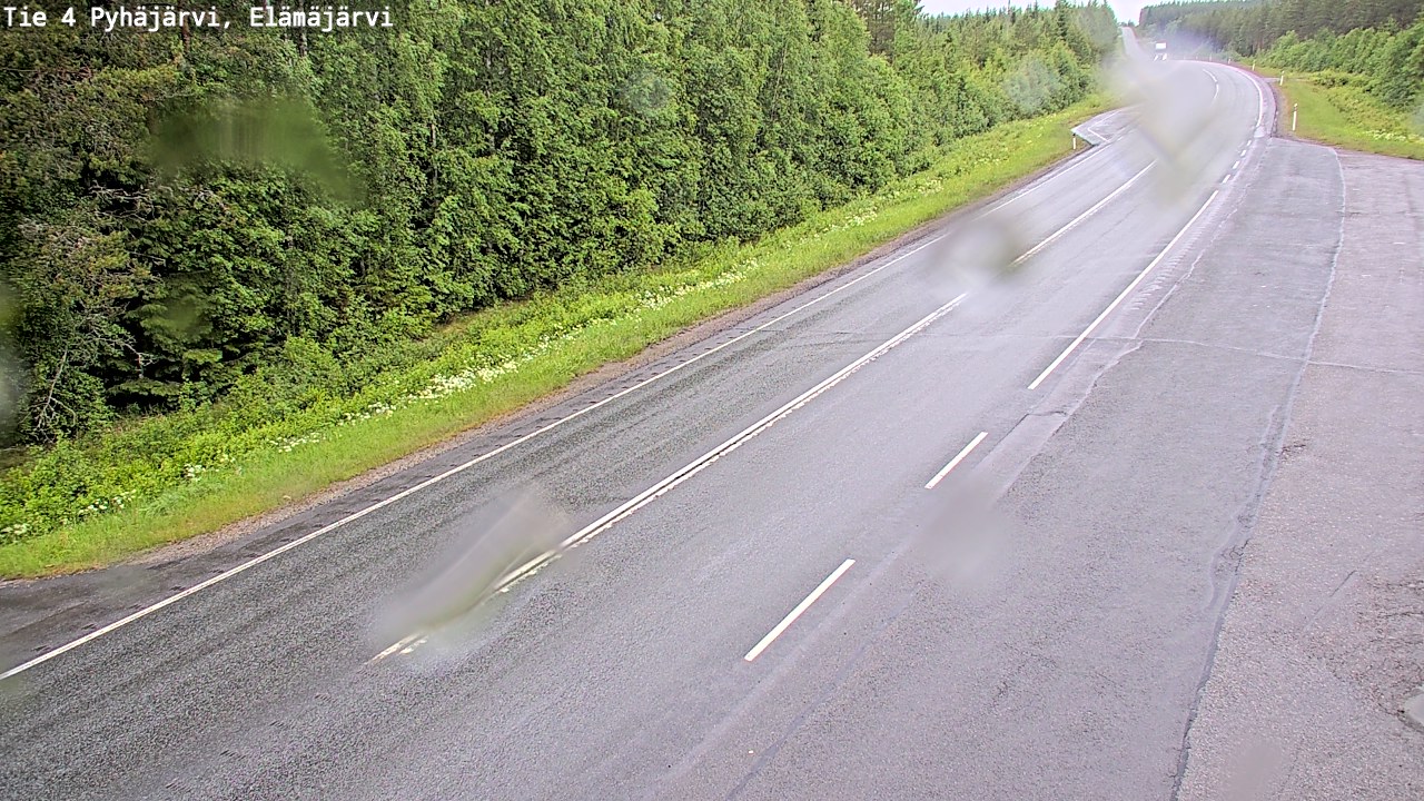 Weather Camera Image Väg 4 Pyhäjärvi, Elämäjärvi, Pyhäjärvi, Pohjois-Pohjanmaa