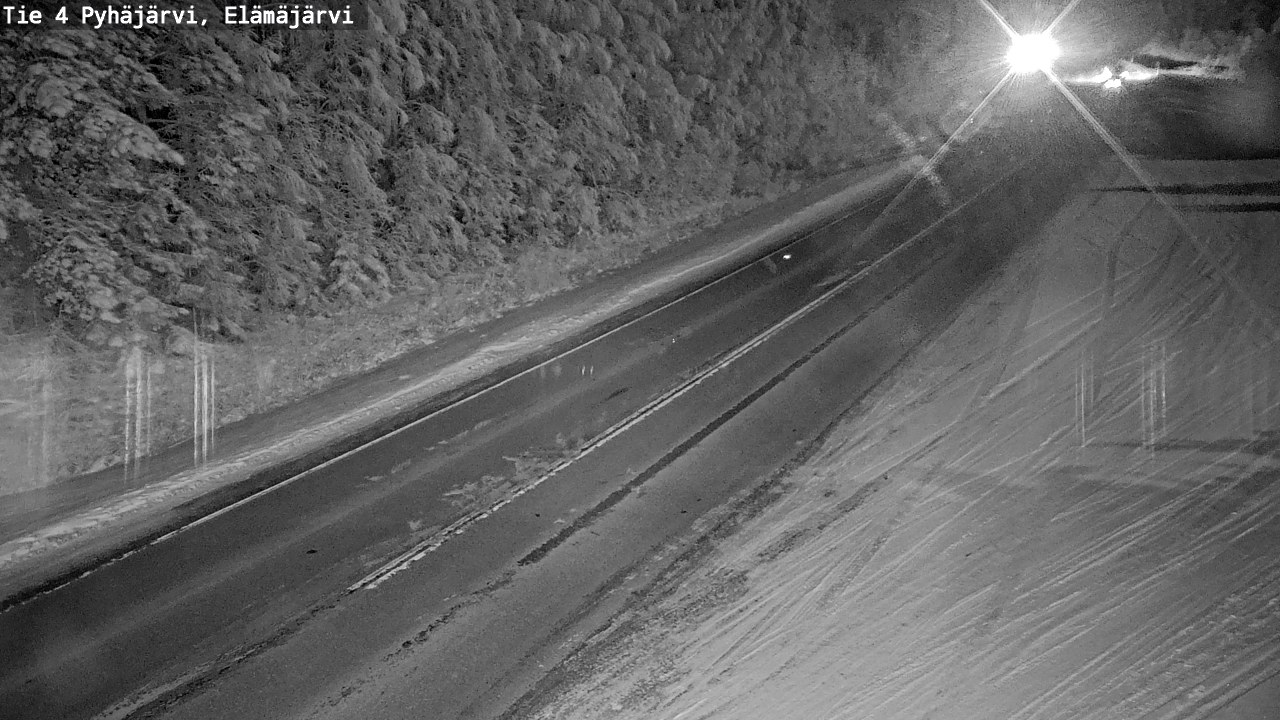 Weather Camera Image Road 4 Pyhäjärvi, Elämäjärvi, Pyhäjärvi, Pohjois-Pohjanmaa