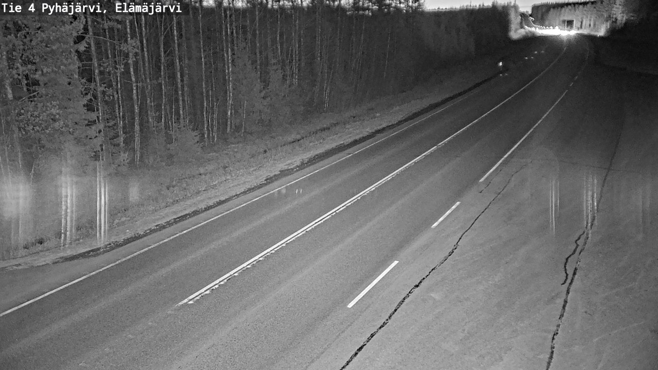 Weather Camera Image Road 4 Pyhäjärvi, Elämäjärvi, Pyhäjärvi, Pohjois-Pohjanmaa