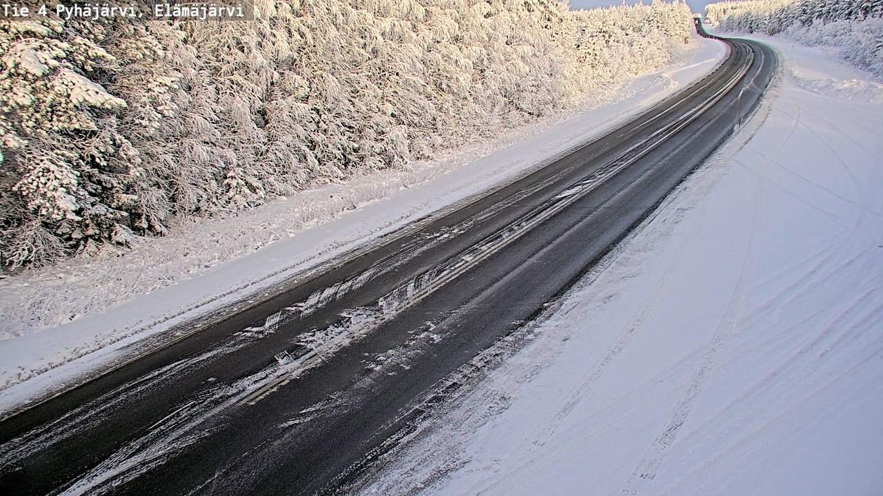 Weather Camera Image Väg 4 Pyhäjärvi, Elämäjärvi, Pyhäjärvi, Pohjois-Pohjanmaa