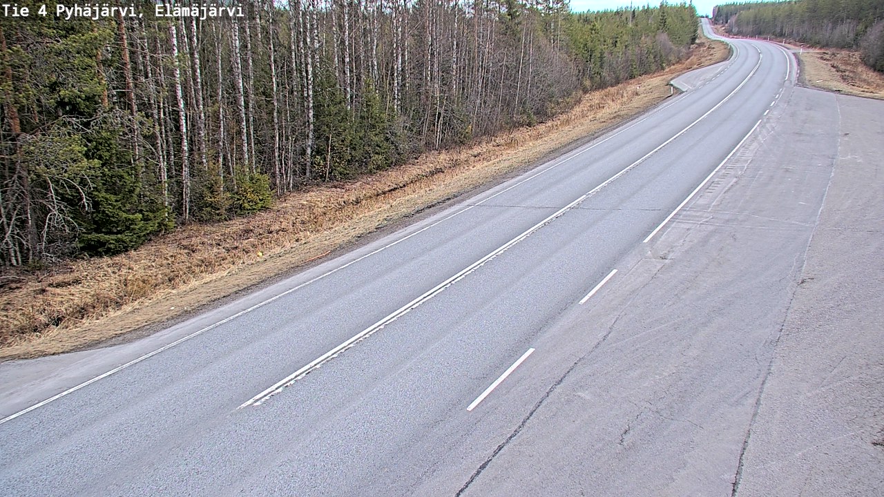 Weather Camera Image Road 4 Pyhäjärvi, Elämäjärvi, Pyhäjärvi, Pohjois-Pohjanmaa
