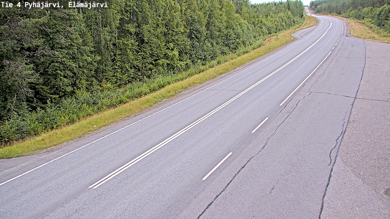 Weather Camera Image Road 4 Pyhäjärvi, Elämäjärvi, Pyhäjärvi, Pohjois-Pohjanmaa