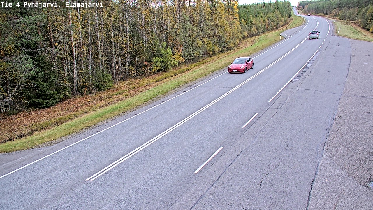 Weather Camera Image Väg 4 Pyhäjärvi, Elämäjärvi, Pyhäjärvi, Pohjois-Pohjanmaa