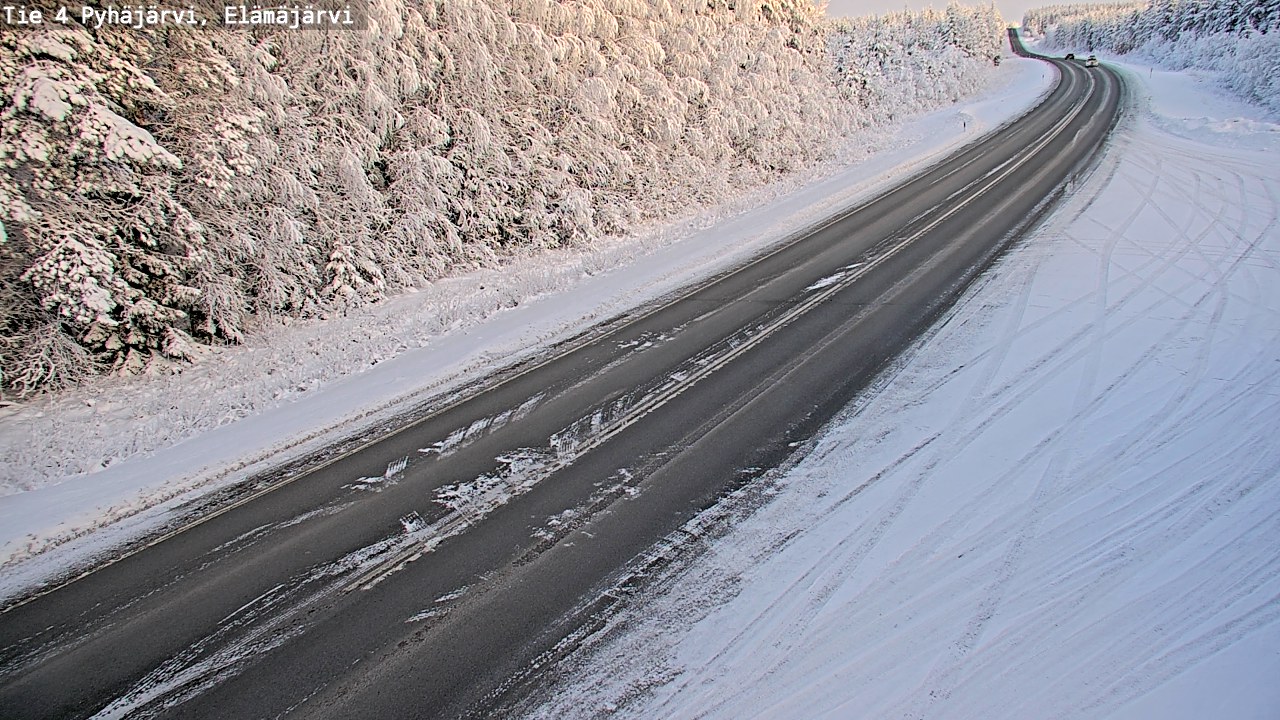 Weather Camera Image Road 4 Pyhäjärvi, Elämäjärvi, Pyhäjärvi, Pohjois-Pohjanmaa