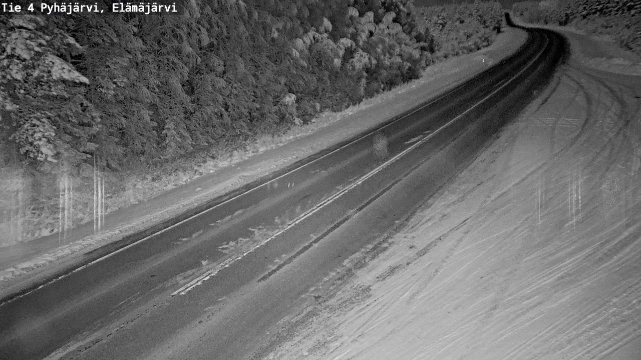 Weather Camera Image Road 4 Pyhäjärvi, Elämäjärvi, Pyhäjärvi, Pohjois-Pohjanmaa
