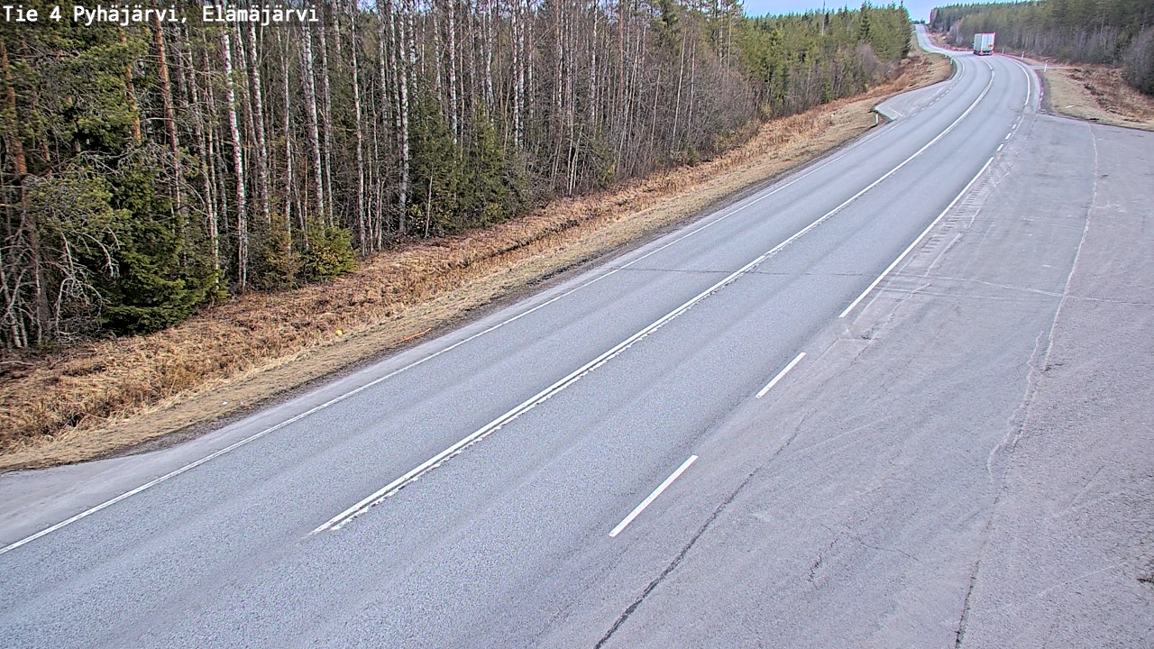 Weather Camera Image Väg 4 Pyhäjärvi, Elämäjärvi, Pyhäjärvi, Pohjois-Pohjanmaa