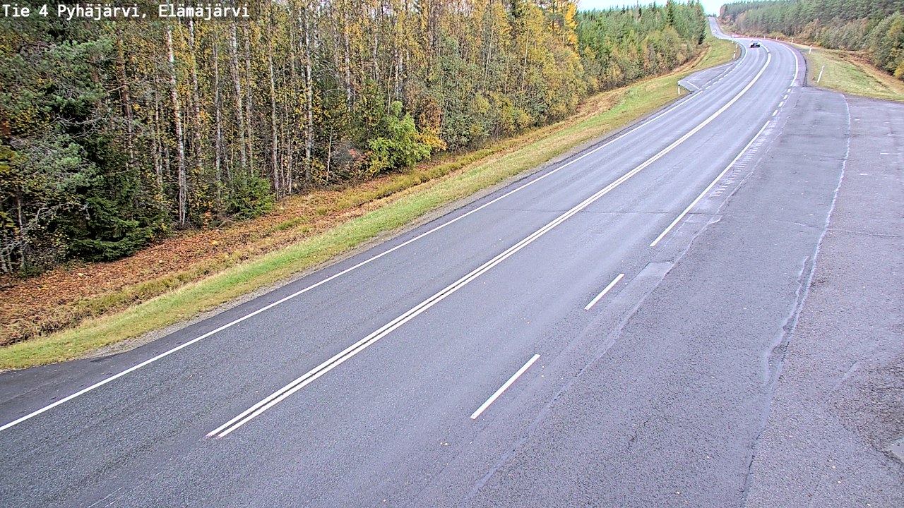 Weather Camera Image Road 4 Pyhäjärvi, Elämäjärvi, Pyhäjärvi, Pohjois-Pohjanmaa