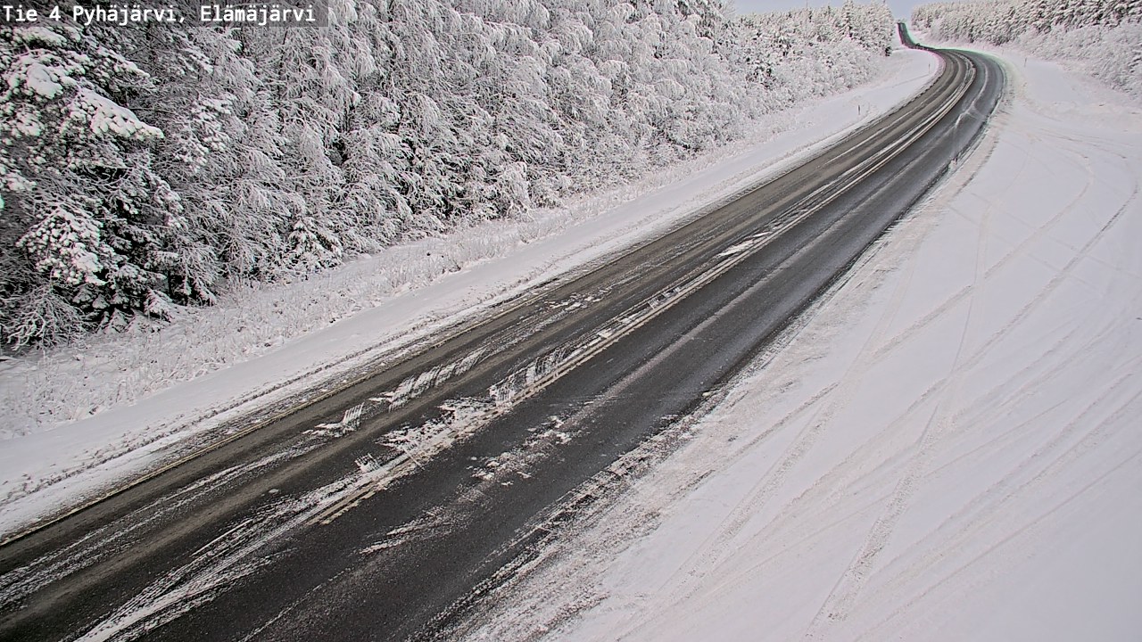 Weather Camera Image Väg 4 Pyhäjärvi, Elämäjärvi, Pyhäjärvi, Pohjois-Pohjanmaa