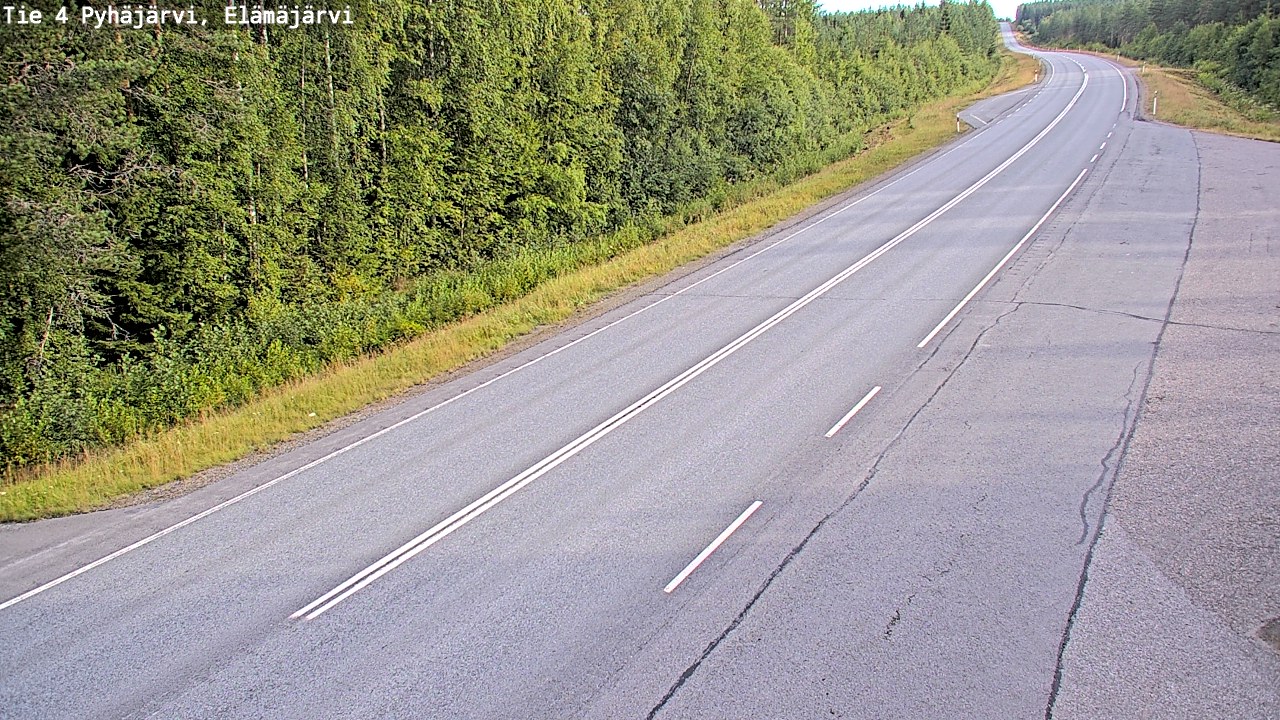Weather Camera Image Väg 4 Pyhäjärvi, Elämäjärvi, Pyhäjärvi, Pohjois-Pohjanmaa