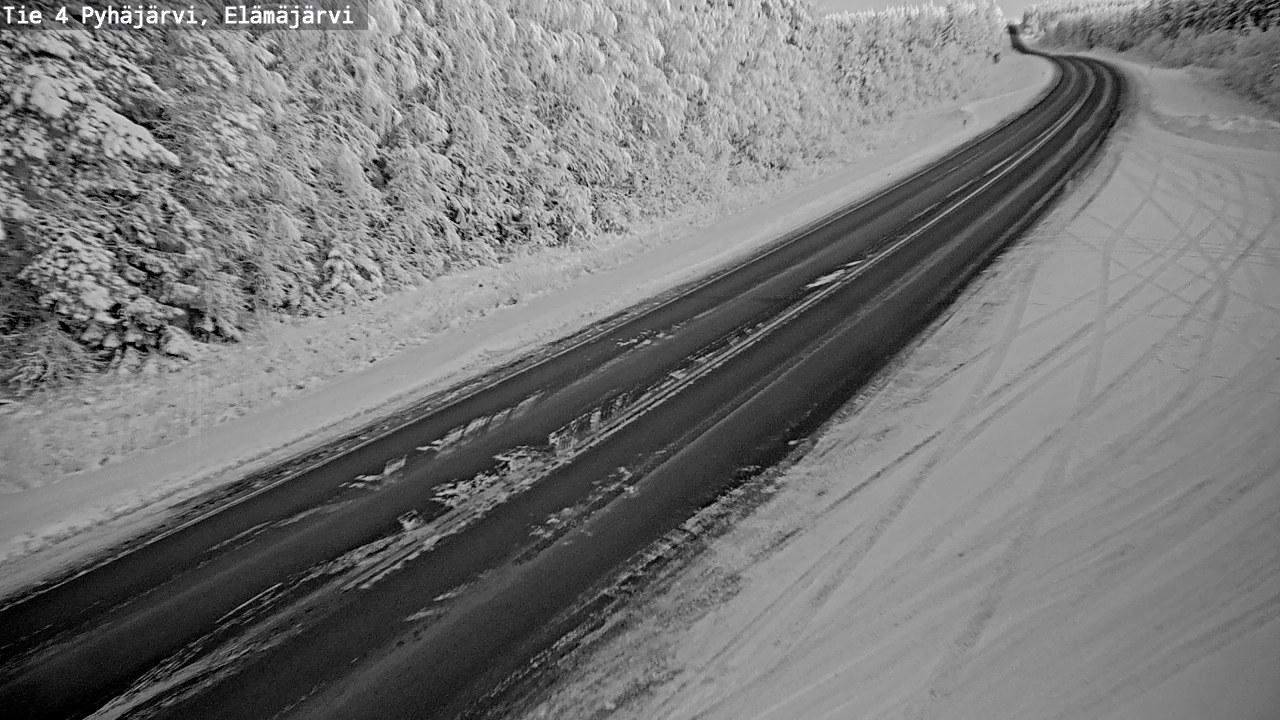 Weather Camera Image Road 4 Pyhäjärvi, Elämäjärvi, Pyhäjärvi, Pohjois-Pohjanmaa