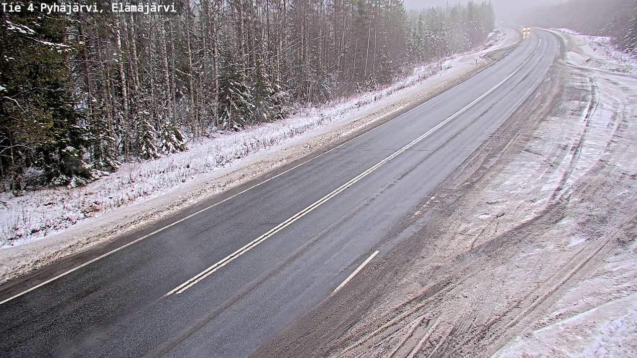 Weather Camera Image Väg 4 Pyhäjärvi, Elämäjärvi, Pyhäjärvi, Pohjois-Pohjanmaa