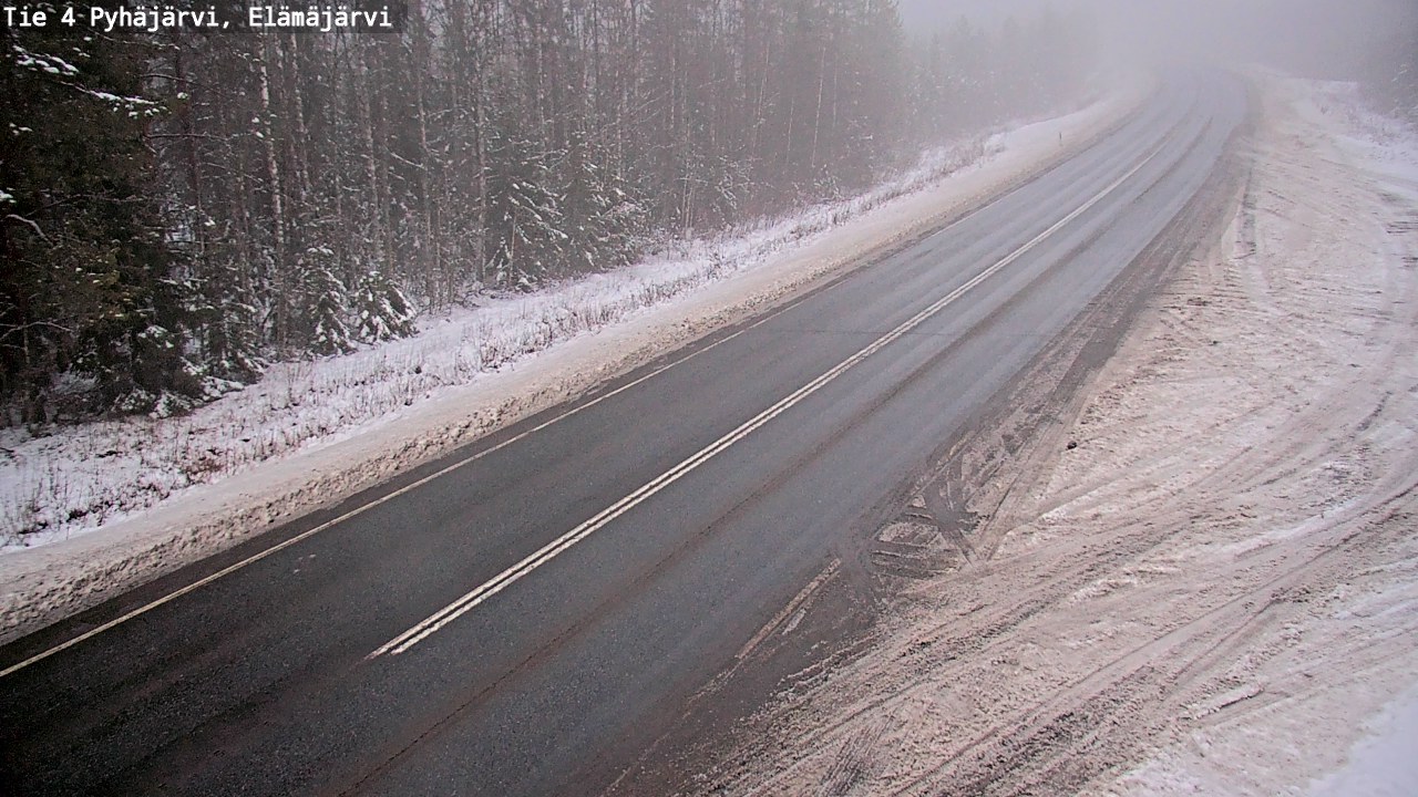 Weather Camera Image Väg 4 Pyhäjärvi, Elämäjärvi, Pyhäjärvi, Pohjois-Pohjanmaa